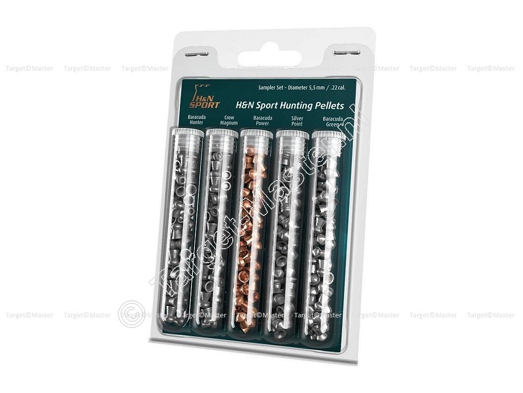 H&N Hunting Pellets Sampler Set 5.50mm Airgun Pellets 5 pack